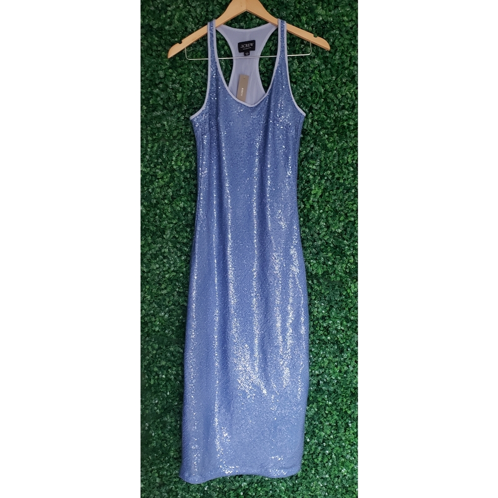 73. J.Crew Collection limited-edition Alicia sequin racerback slip dress - Picture 8 of 12